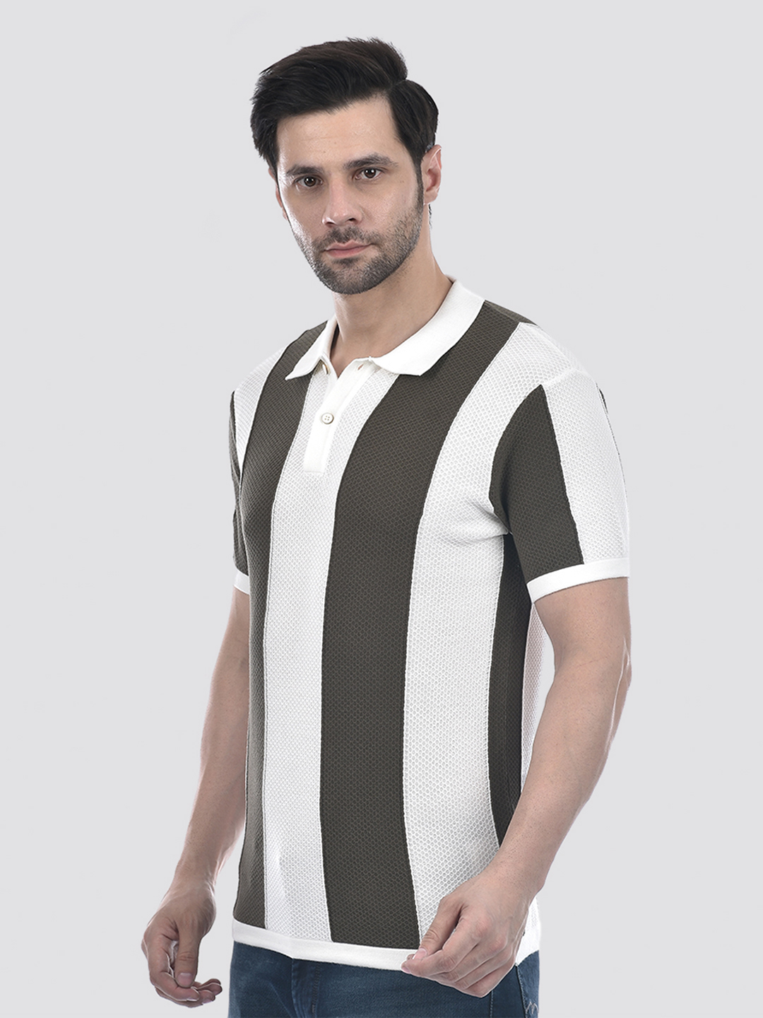 Numero Uno Men Striped Polo T-Shirt